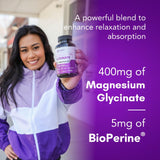 BallBuff Magnesium Glycinate 400mg supplement bottle with label