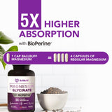 BallBuff Magnesium Glycinate 400mg supplement side view