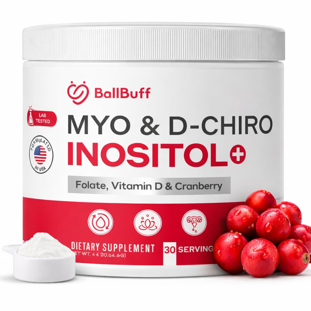 BallBuff Myo-Inositol & D-Chiro Inositol Powder front view
