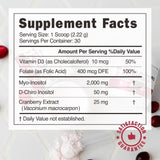 BallBuff Myo-Inositol & D-Chiro Inositol Powder on a kitchen counter