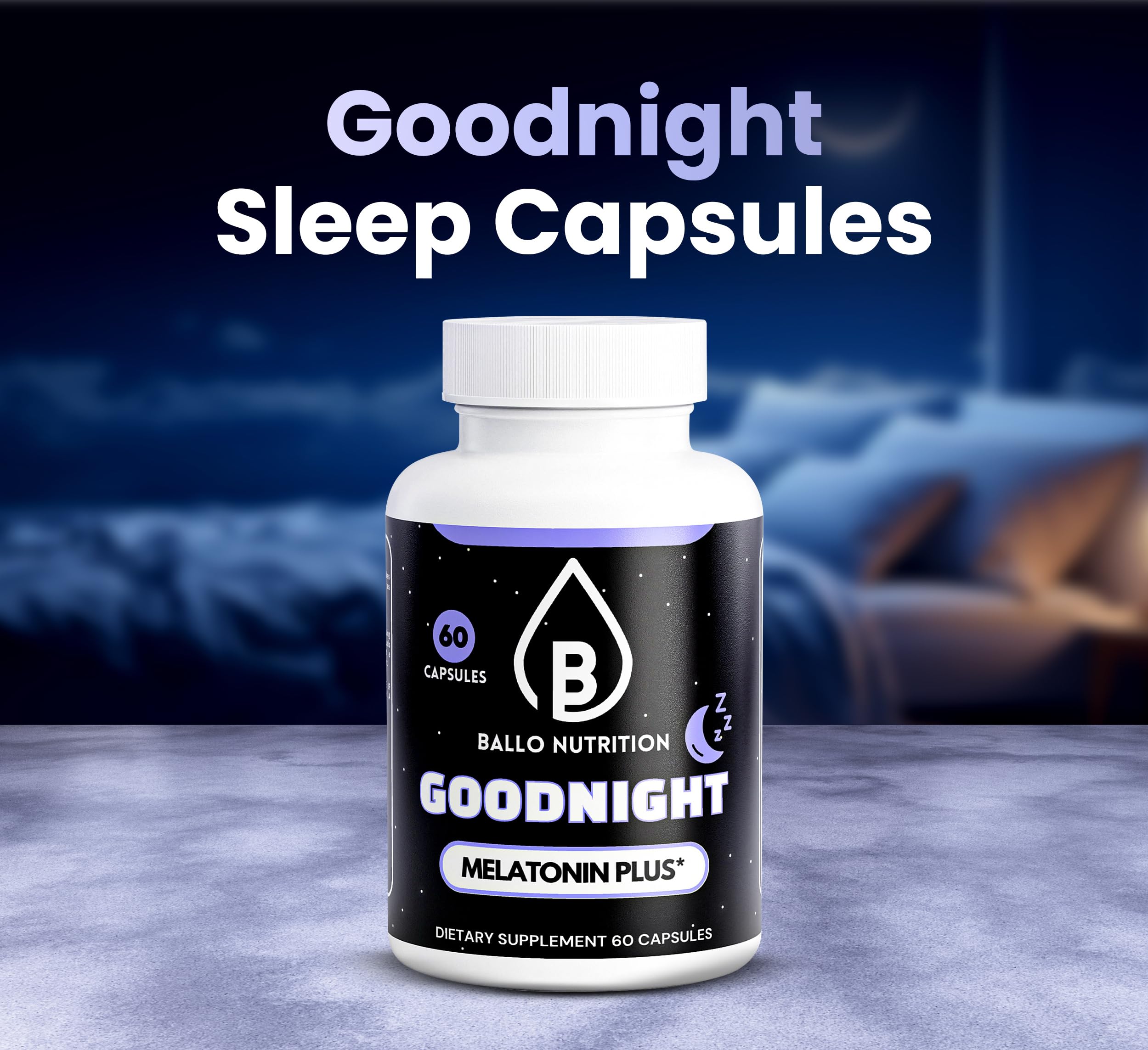 Ballo Nutrition Goodnight Sleep Capsules close-up of capsules