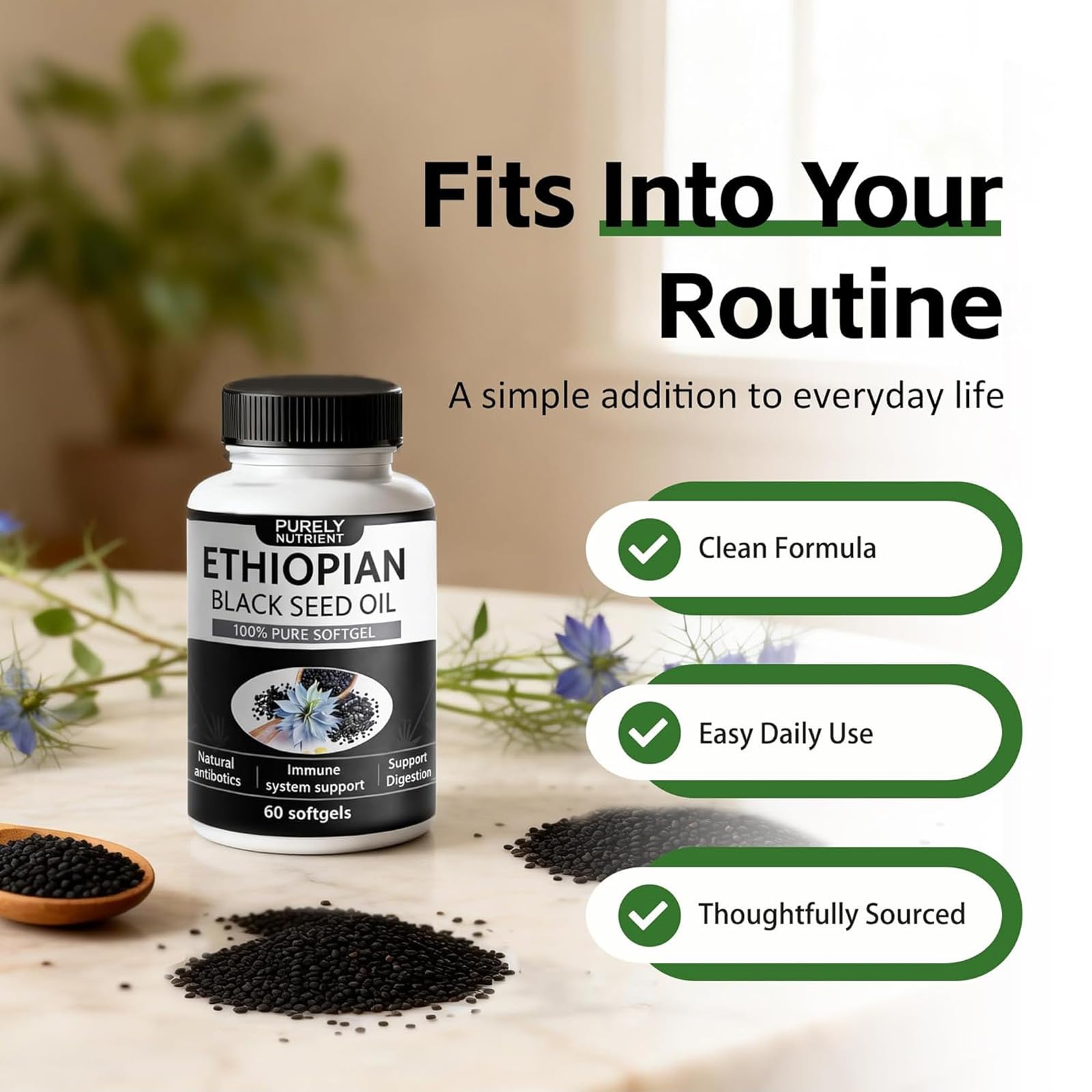 balmbare Black Seed Oil Softgels packaging details