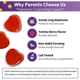 Bamofany Kids Melatonin Gummies 1mg back view with nutritional information
