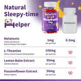 Bamofany Kids Melatonin Gummies 1mg close-up of gummies
