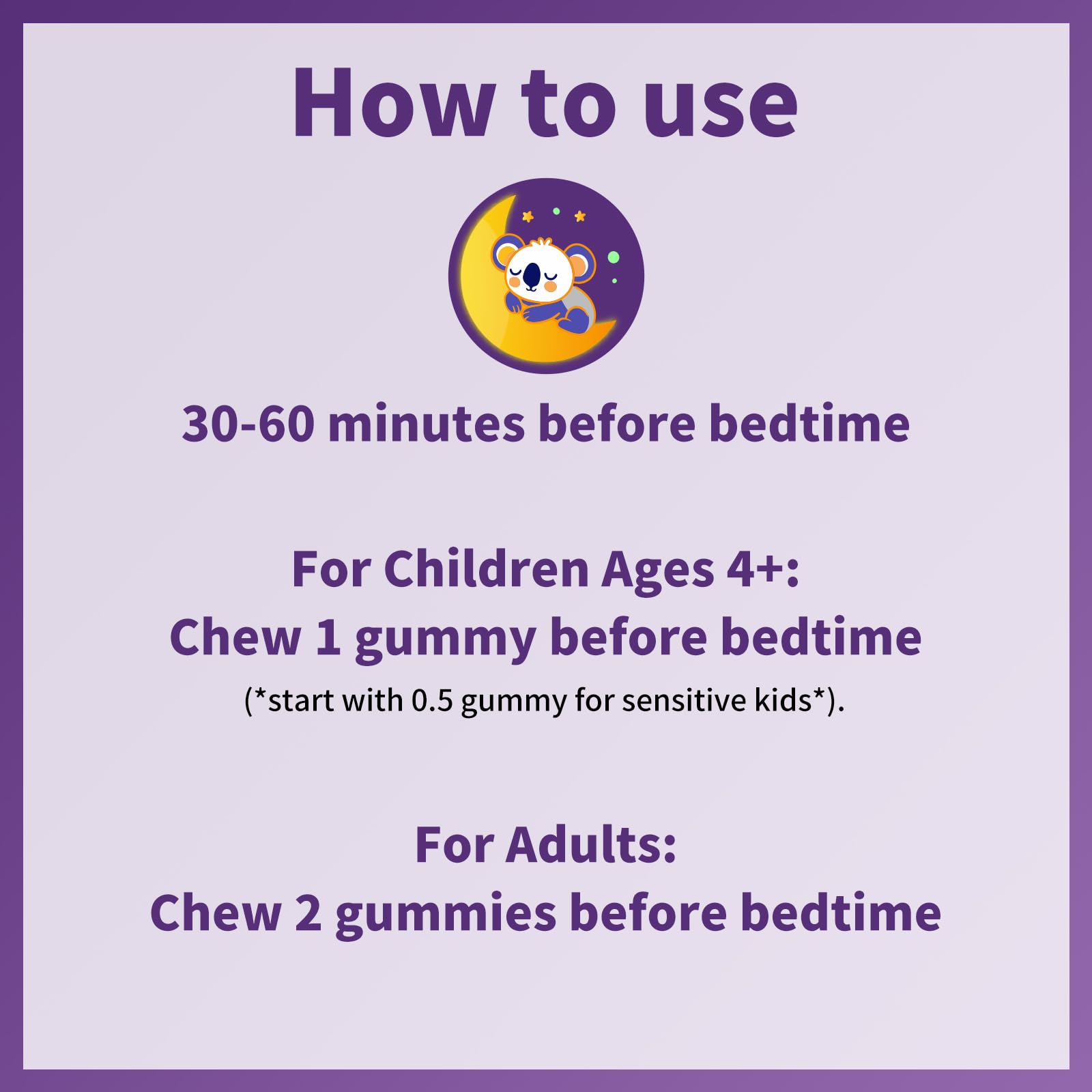 Bamofany Kids Melatonin Gummies 1mg packaging on a wooden table