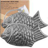 bamOYObu Iron Fish 2-Pack in vacuum-sealed gift box