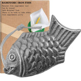 bamOYObu Iron Fish front view in sealed gift box