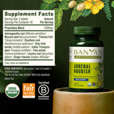Banyan Botanicals Adrenal Nourish 90 Tablets bottle with label