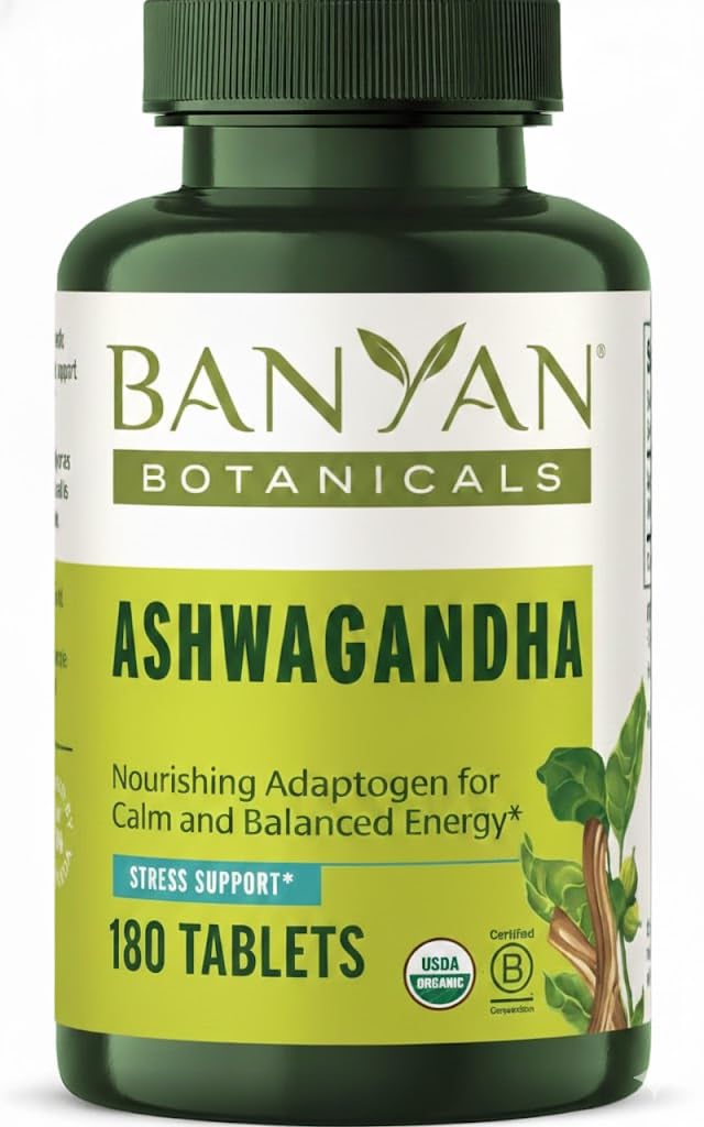 Banyan Botanicals Ashwagandha Tablets 1000mg front view