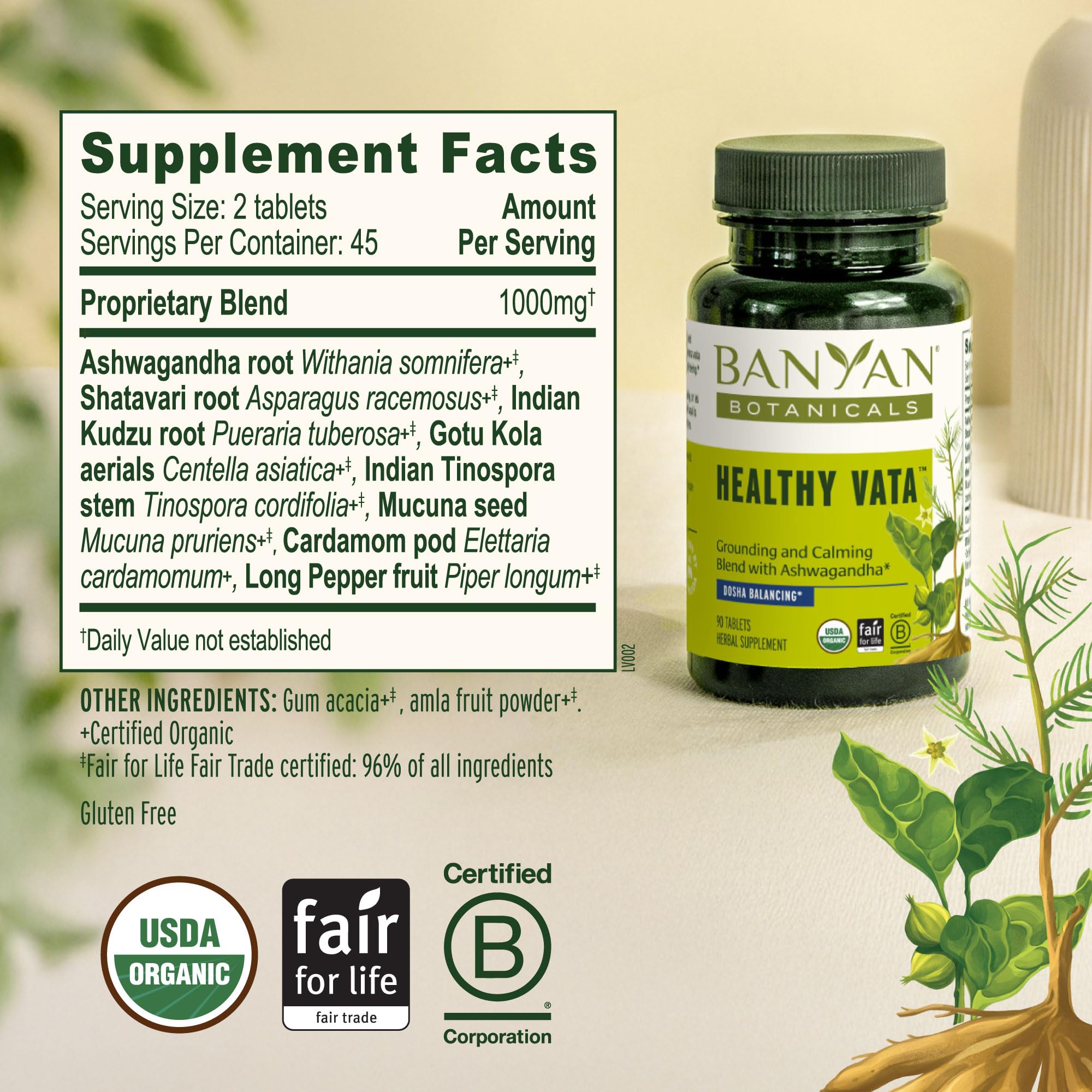 Banyan Botanicals Ashwagandha tablets with natural herbs