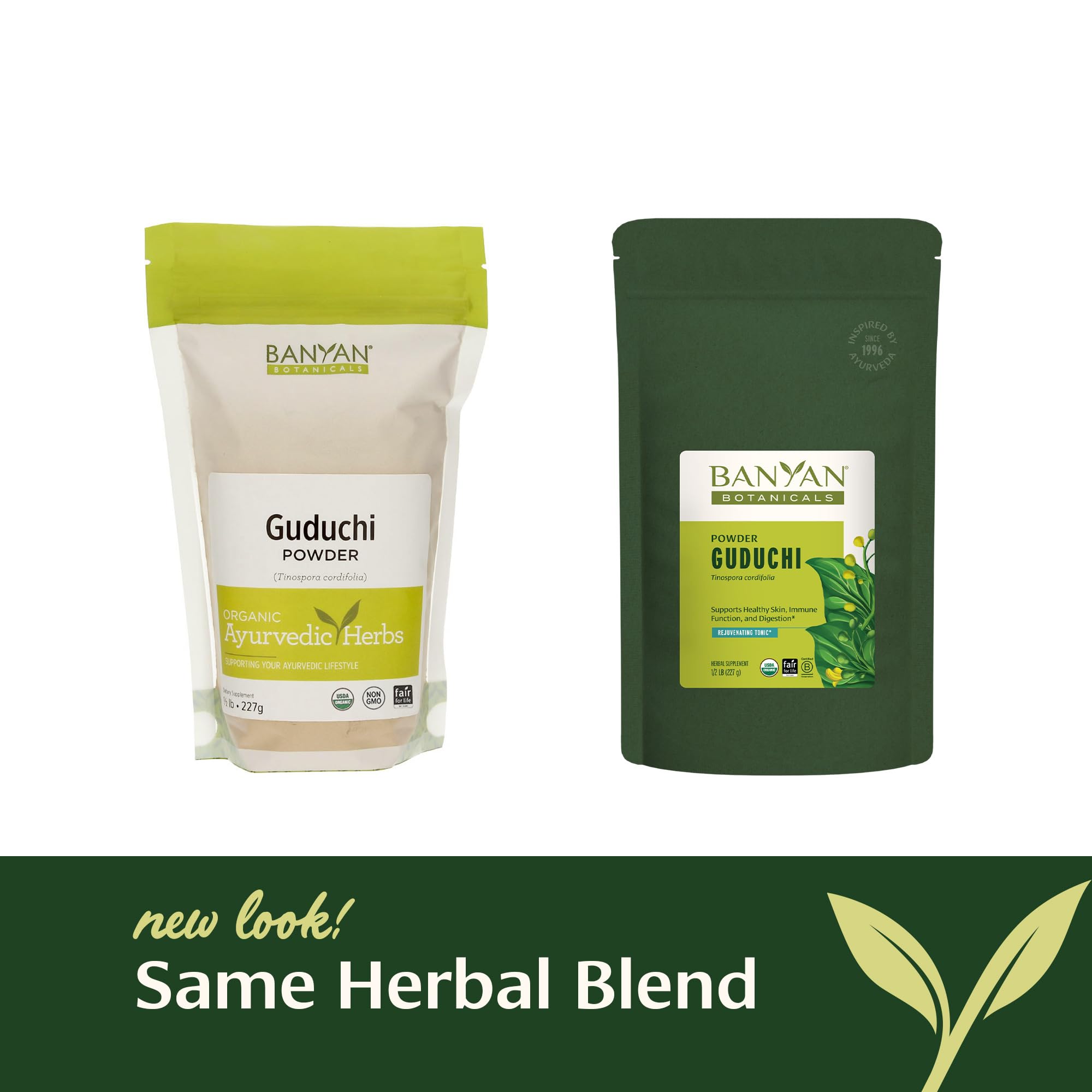 Banyan Botanicals Giloy Powder 240g back view with ingredients