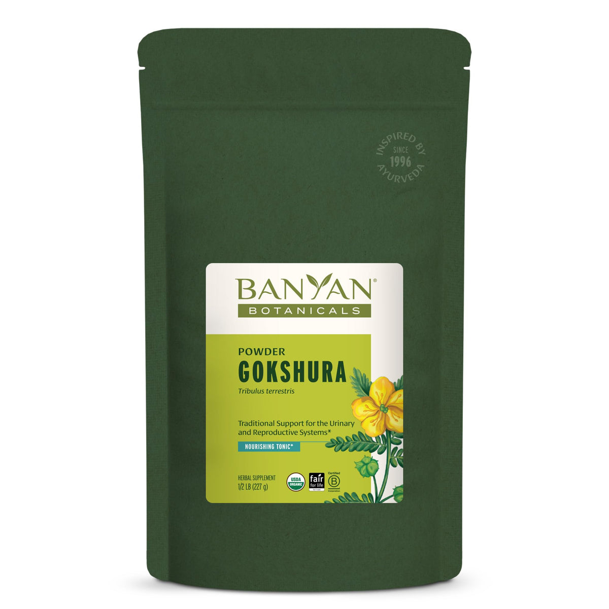 Banyan Botanicals Gokshura Fruit Powder 227g front view