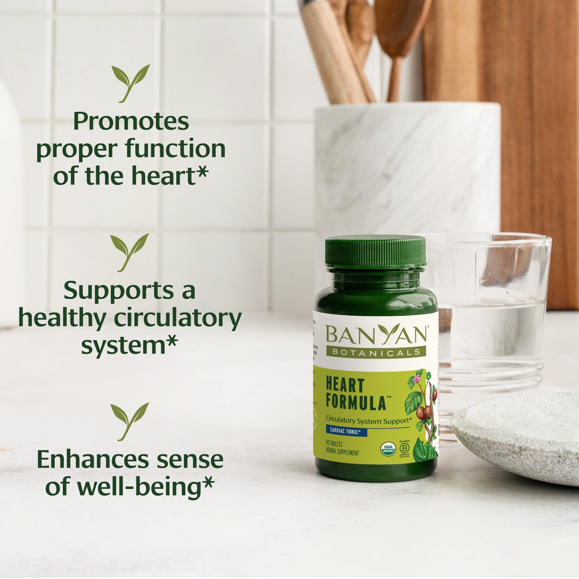 Banyan Botanicals Heart Formula bottle with label