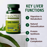 Banyan Botanicals Liver Formula 500mg tablets side view