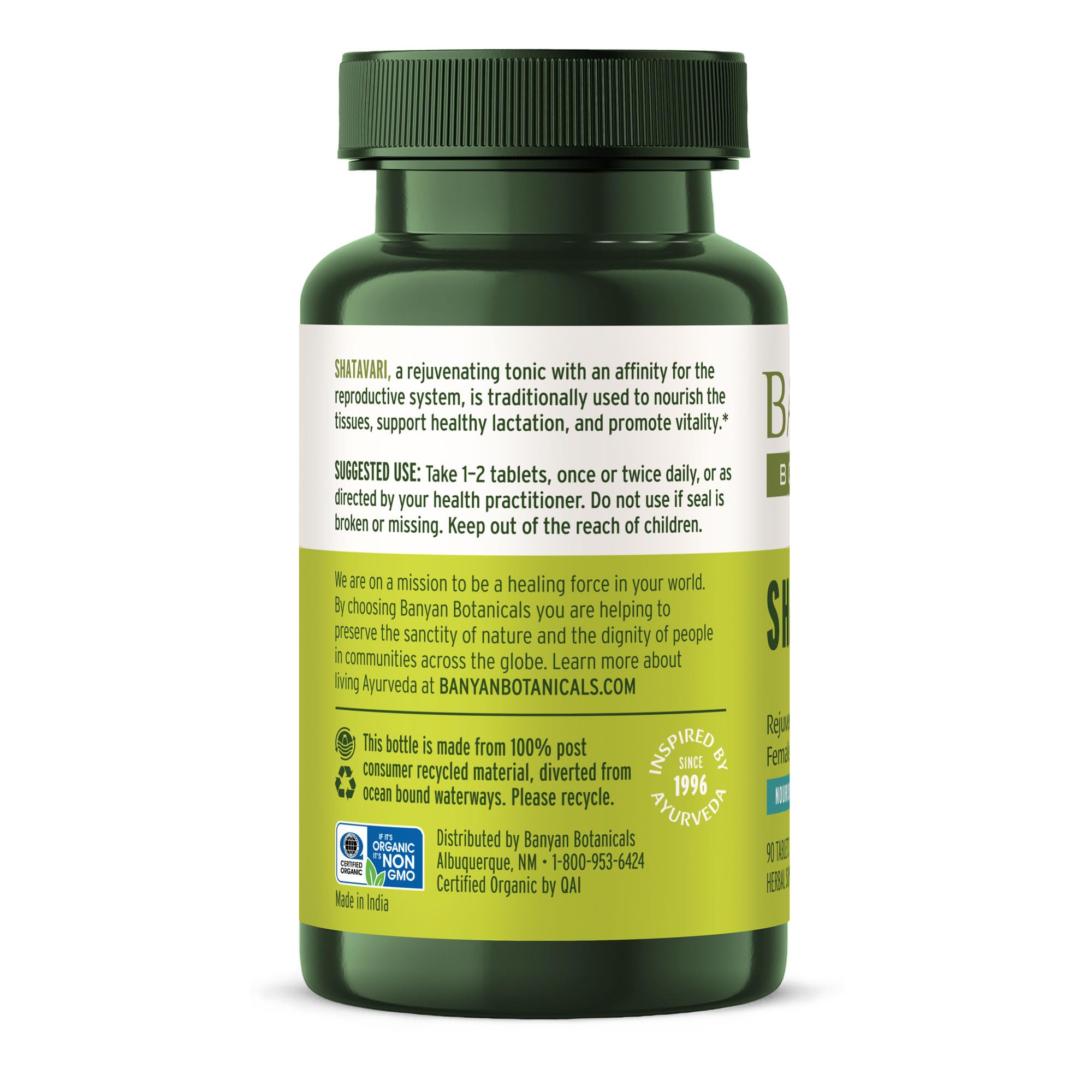 Banyan Botanicals logo on Shatavari Powder