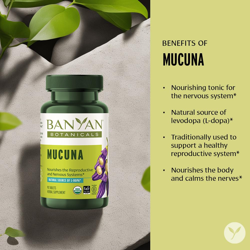 Banyan Botanicals Mucuna Pruriens Tablets 500mg packaging