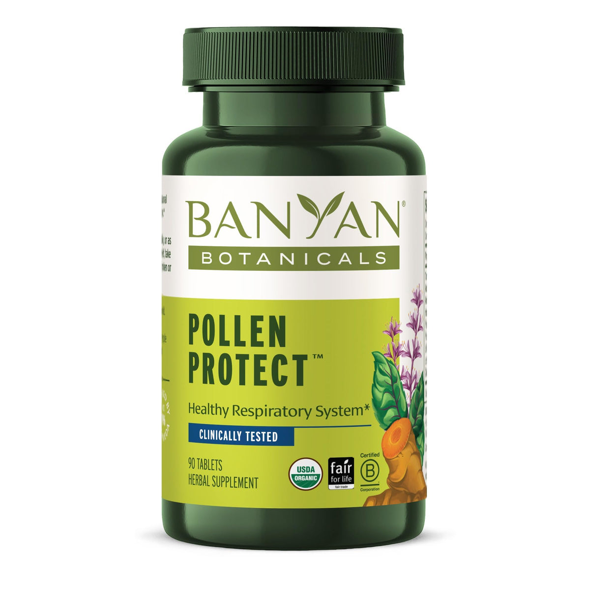 Banyan Botanicals Pollen Protect tablets front view