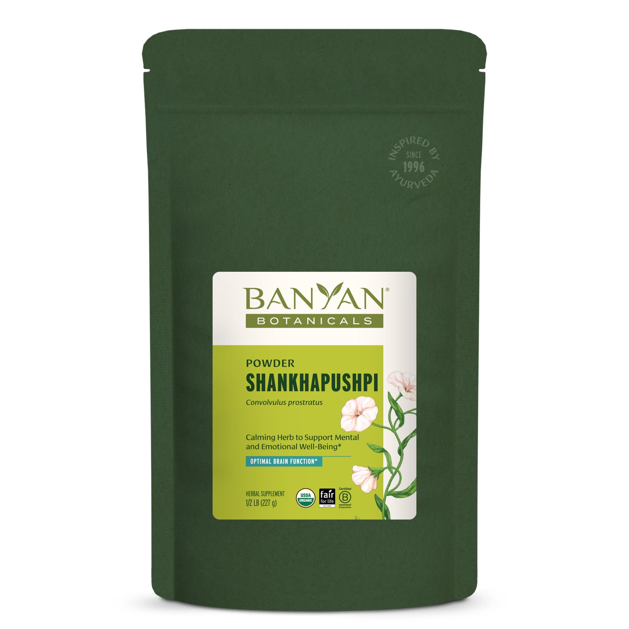 Banyan Botanicals Shankhapushpi Powder 227g front view