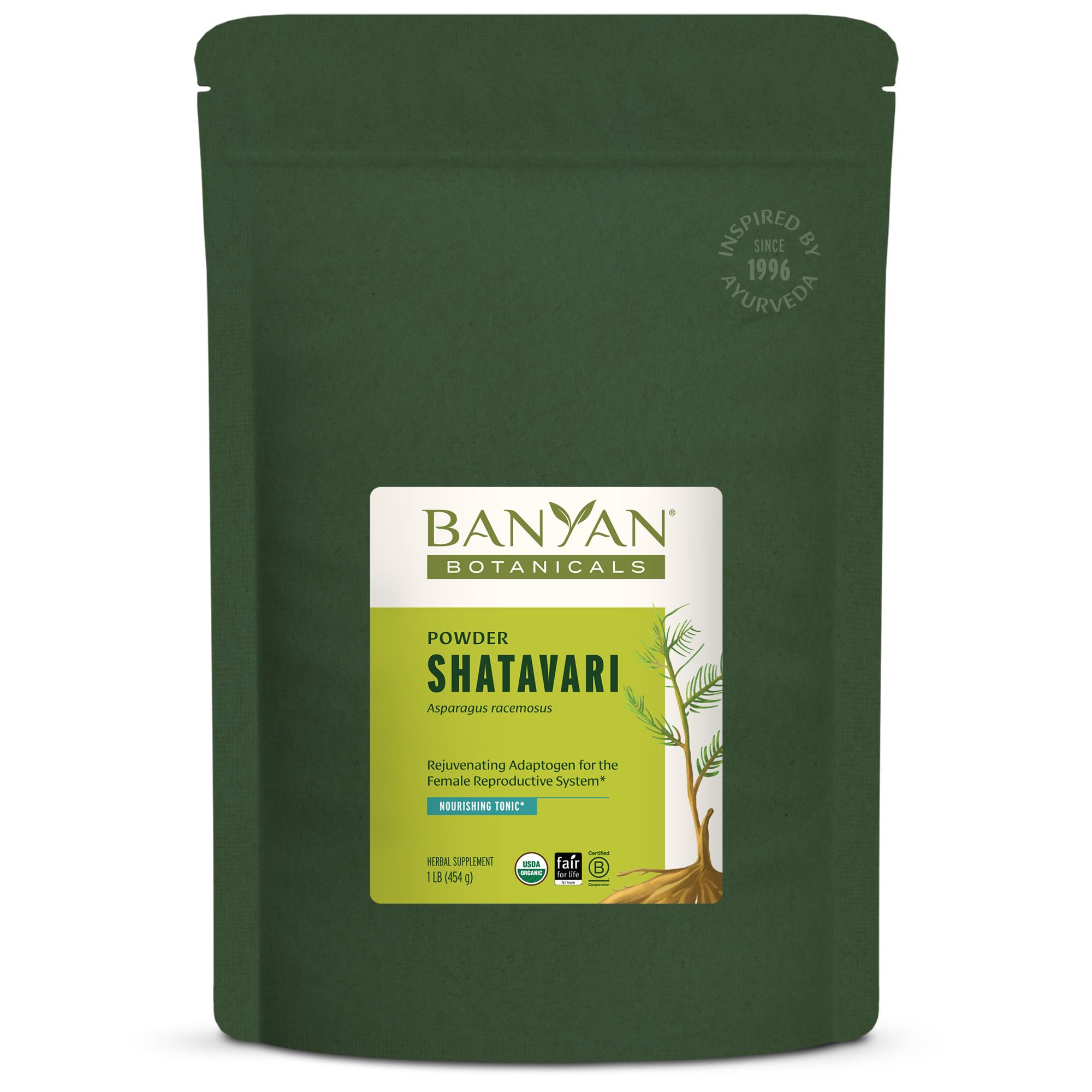 Banyan Botanicals Shatavari Root Powder 445g front view
