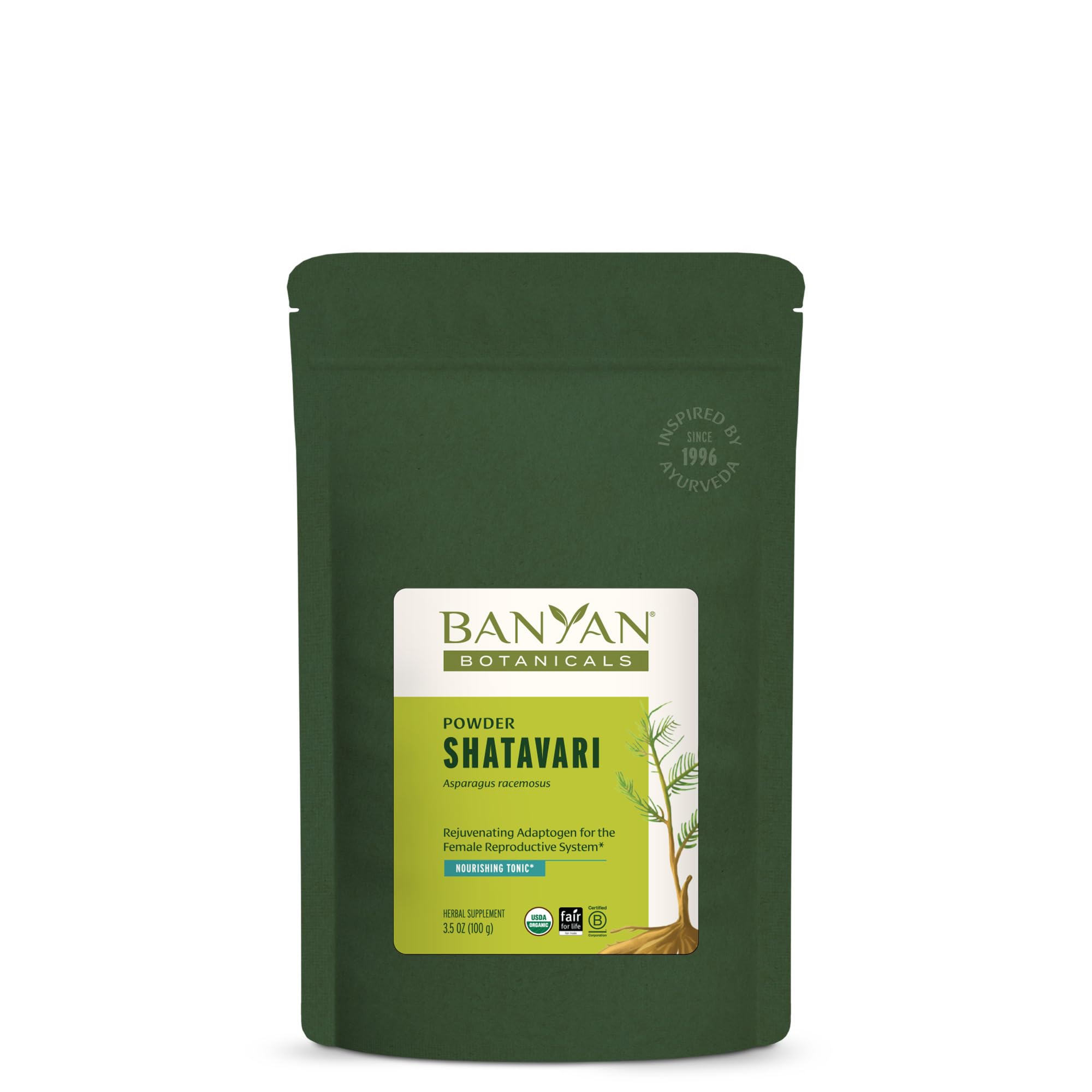Banyan Botanicals Shatavari Root Powder 91g front view