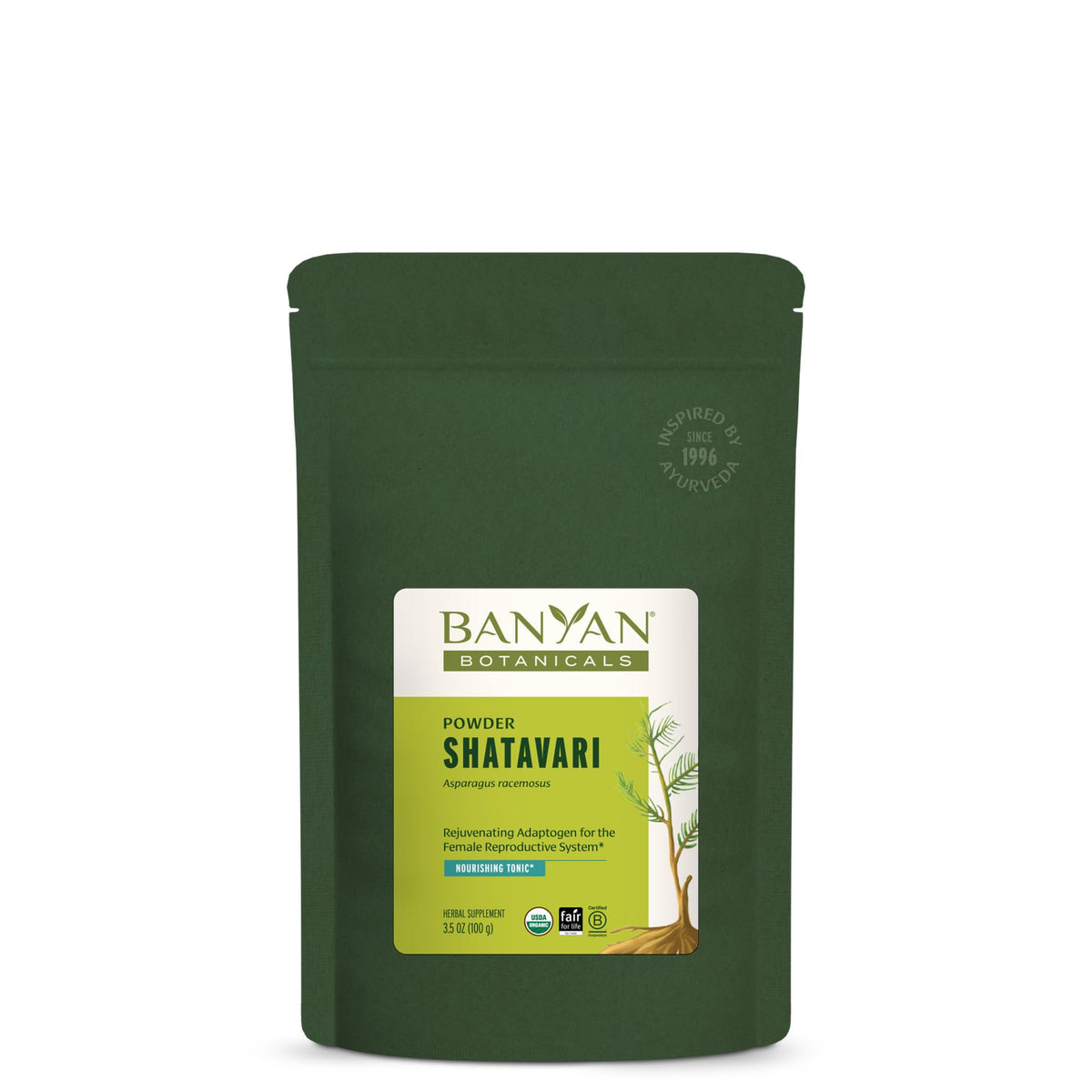 Banyan Botanicals Shatavari Root Powder 91g front view
