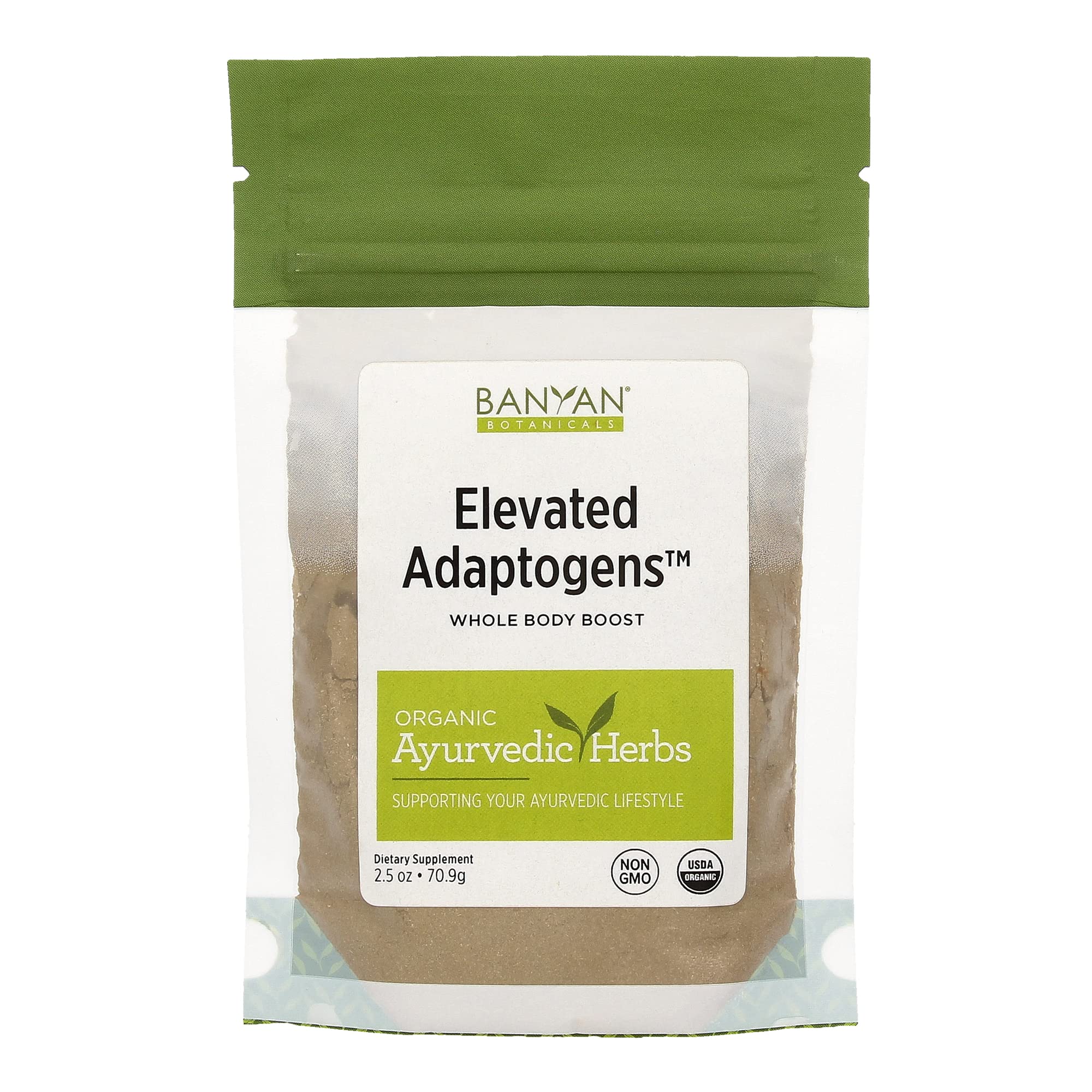 Banyan Botanicals support Adaptogens Organic Superfood Powder front view