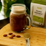 Banyan Botanicals support Adaptogens Organic Superfood Powder in a smoothie