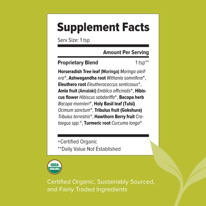 Banyan Botanicals support Adaptogens Organic Superfood Powder packaging