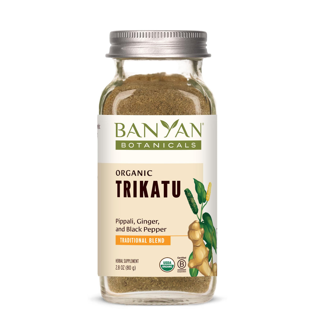 Banyan Botanicals Trikatu Powder 508g front view