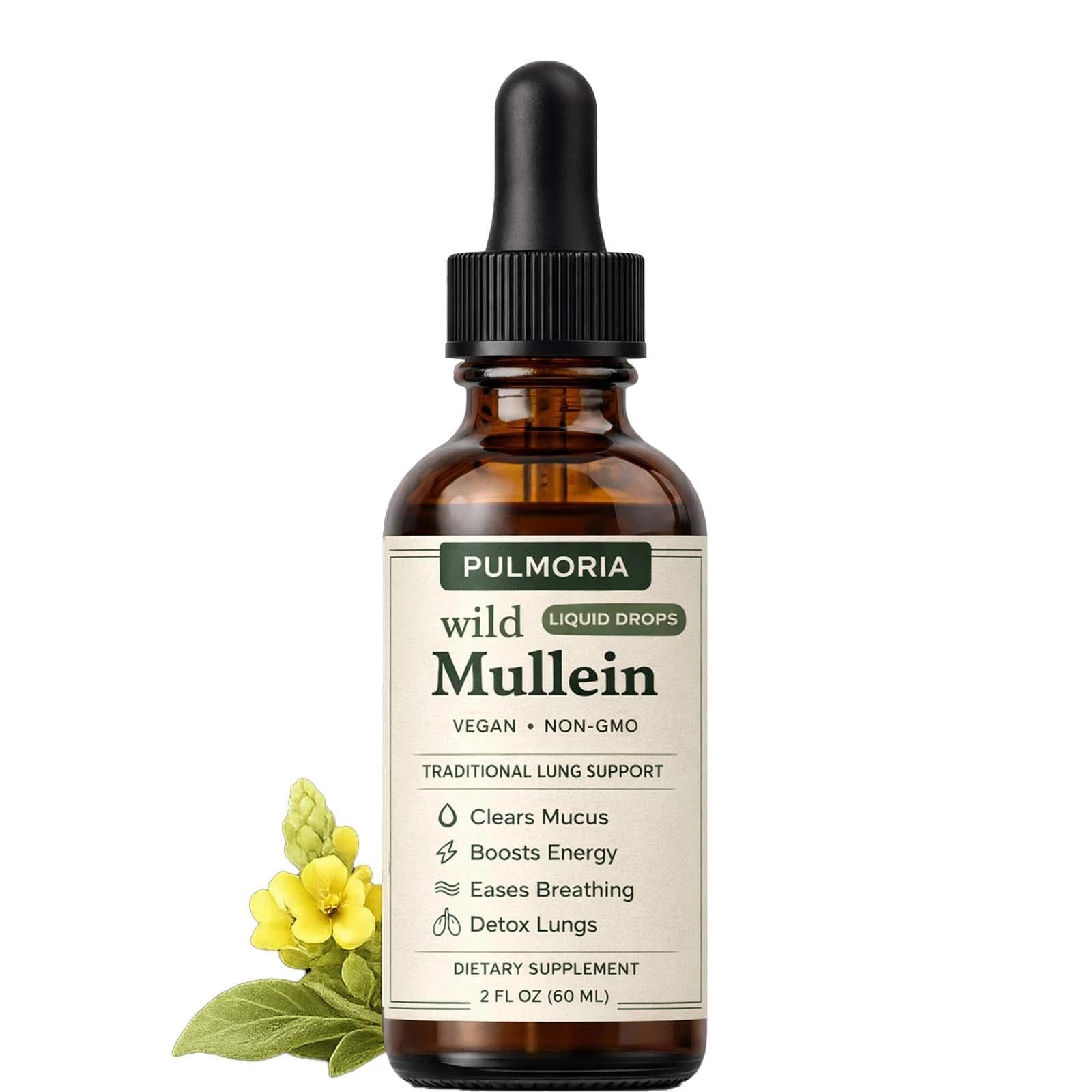 Bare Basics Mullein Liquid Drops 150g front view with dropper