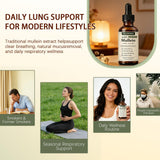 Bare Basics Mullein Liquid Drops 150g lifestyle scene with tea