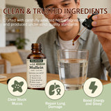 Bare Basics Mullein Liquid Drops 150g on a wooden table