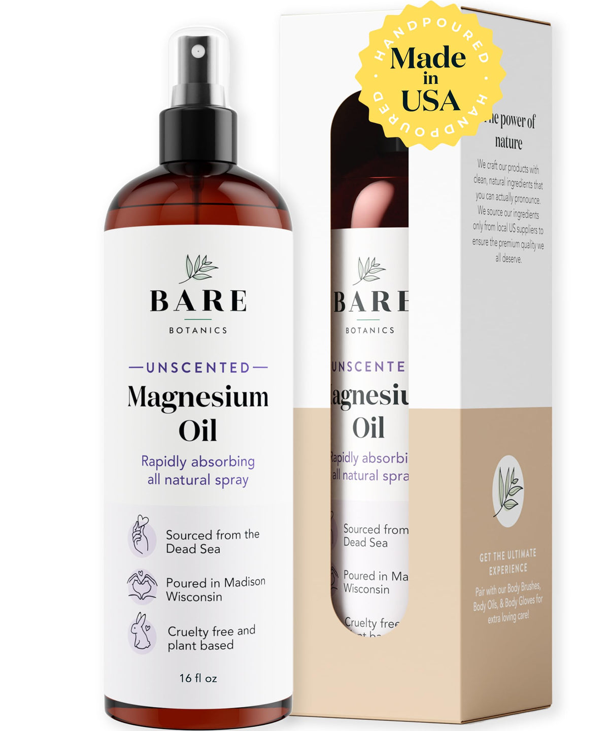 BARE BOTANICS Magnesium Spray 16 oz front view