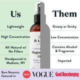 BARE BOTANICS Magnesium Spray 16 oz in bathroom setting