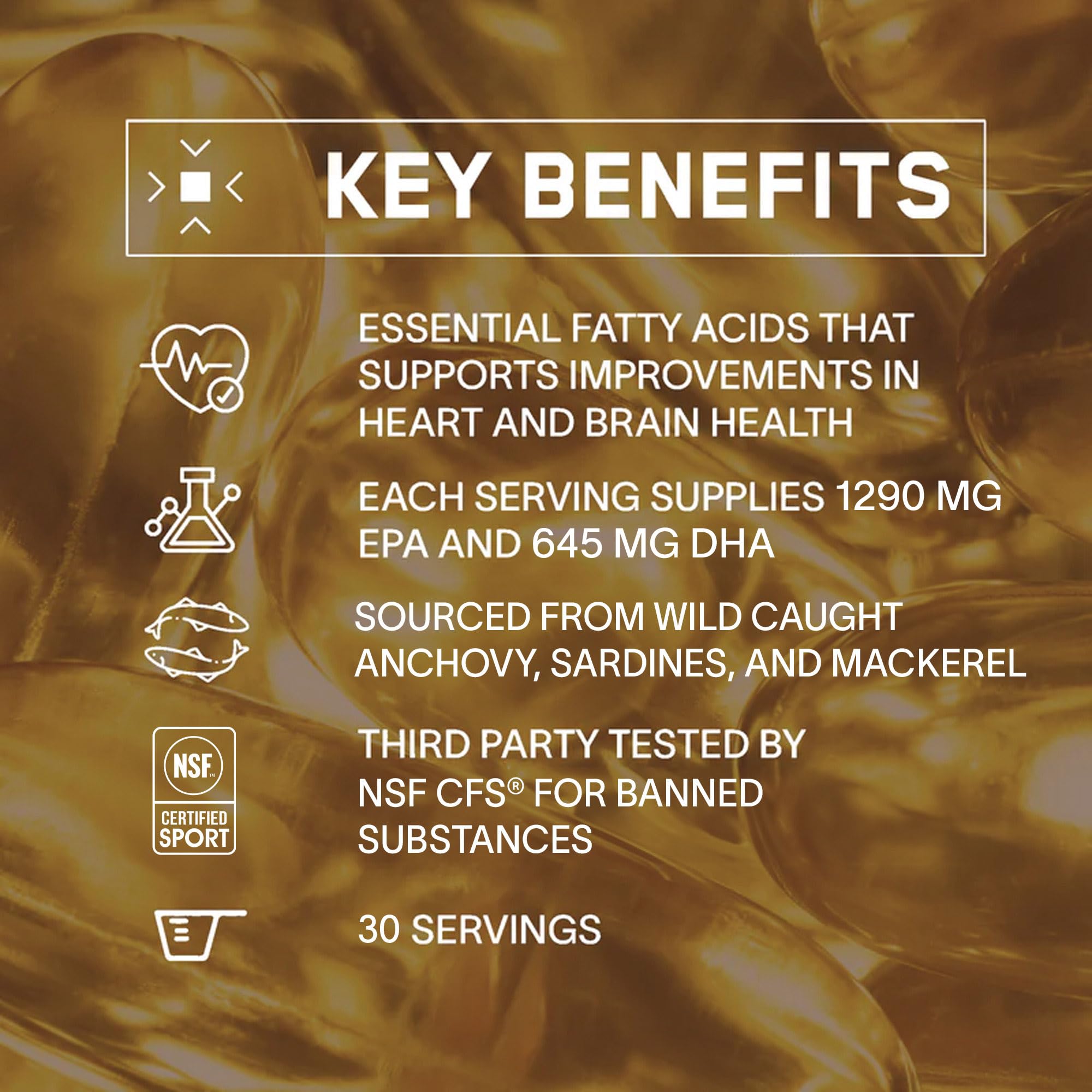 BARE PERFORMANCE NUTRITION Strong Omega Fish Oil Soft Gel capsule close-up