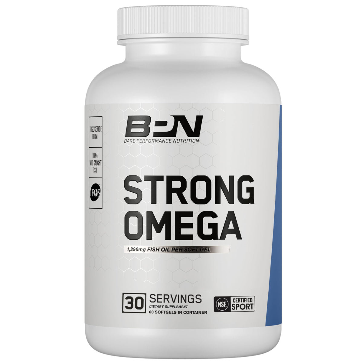 BARE PERFORMANCE NUTRITION Strong Omega Fish Oil Soft Gel front view