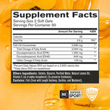 BARE PERFORMANCE NUTRITION Strong Omega Fish Oil Soft Gel side view