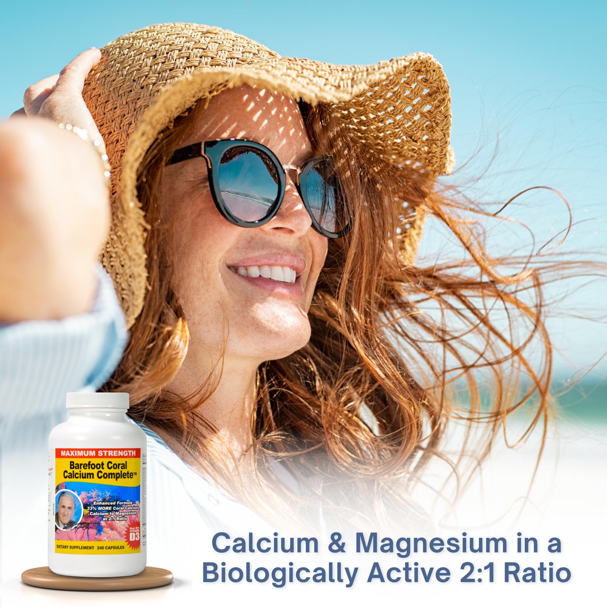 Barefoot Coral Calcium Complete 1500mg in a lifestyle setting