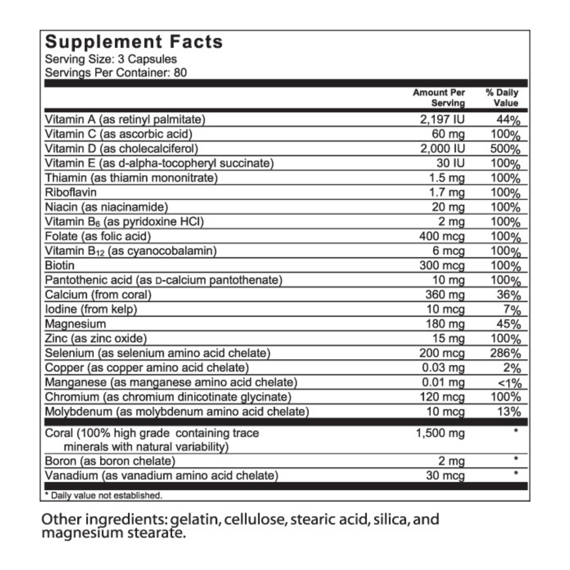 Barefoot Coral Calcium Complete 1500mg side view