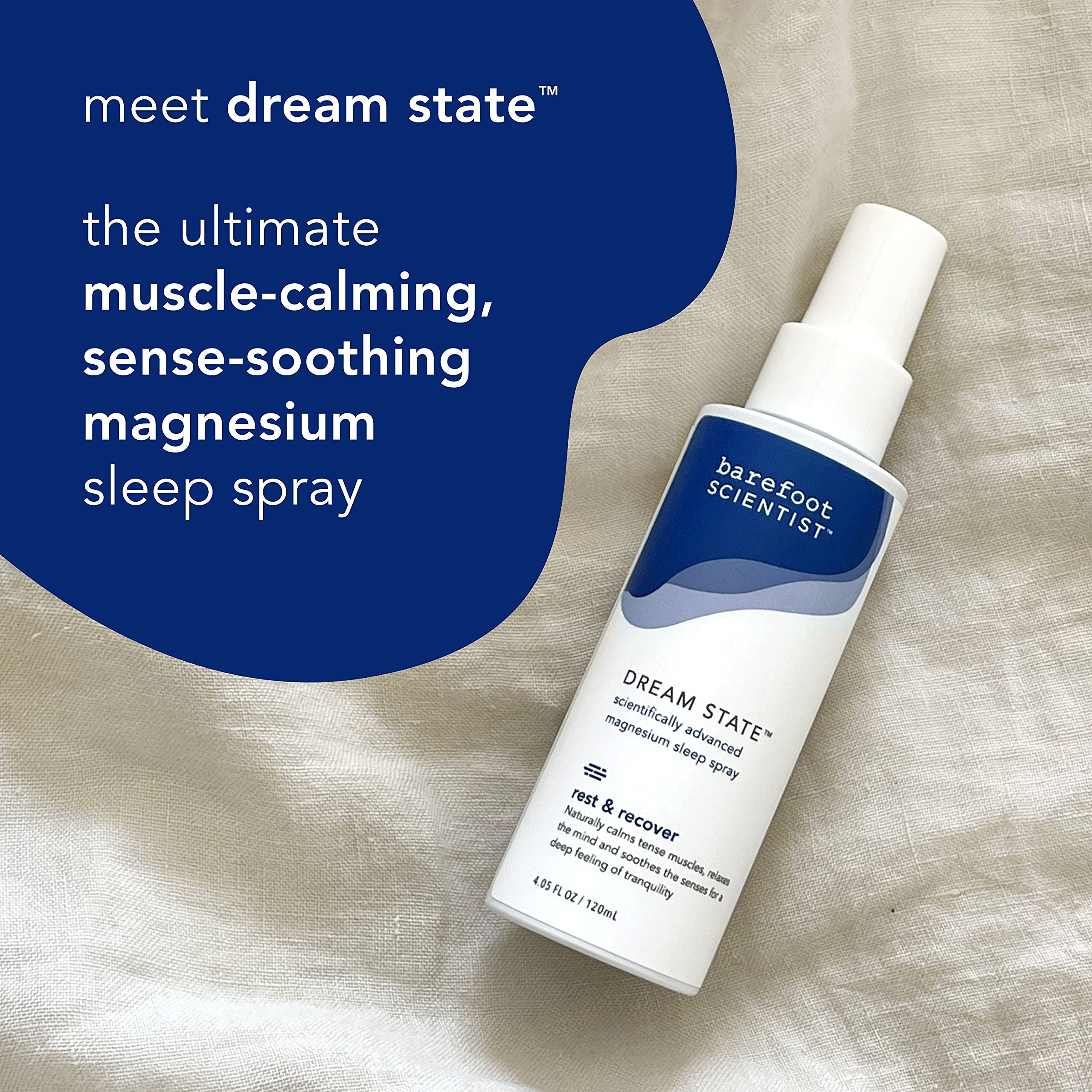 Barefoot Scientist Magnesium Sleep Spray 181g bottle side view