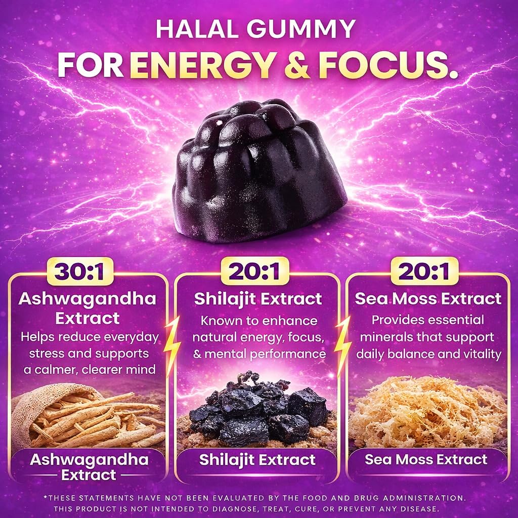 Barely Halal Shilajit Gummies close-up of gummy texture