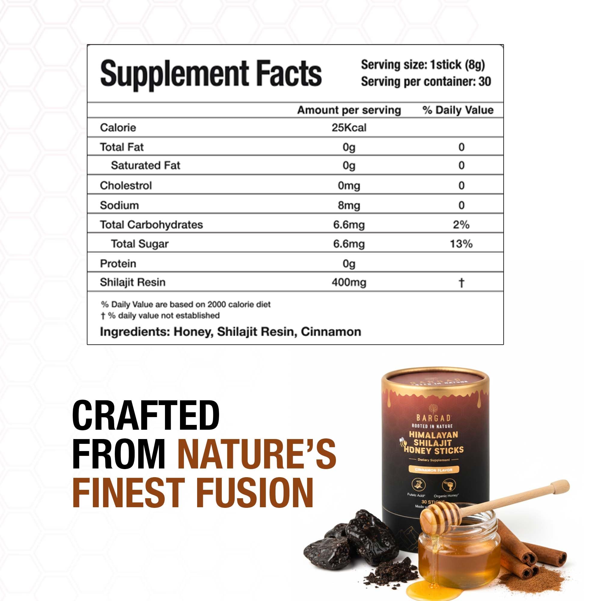 Bargad Shilajit Dark Chocolate Honey Sticks displayed with dark chocolate