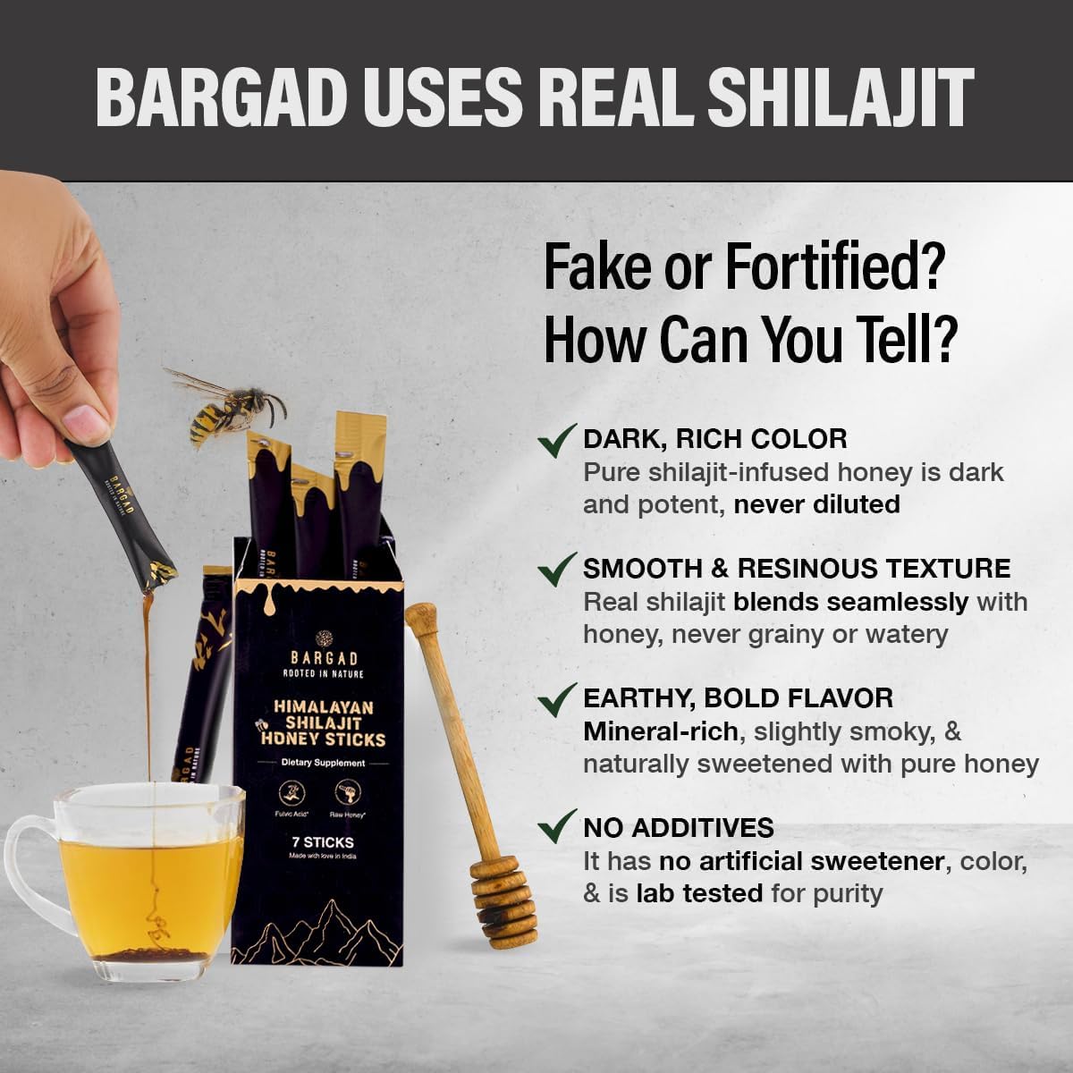 Bargad Shilajit Dark Chocolate Honey Sticks in a gym bag