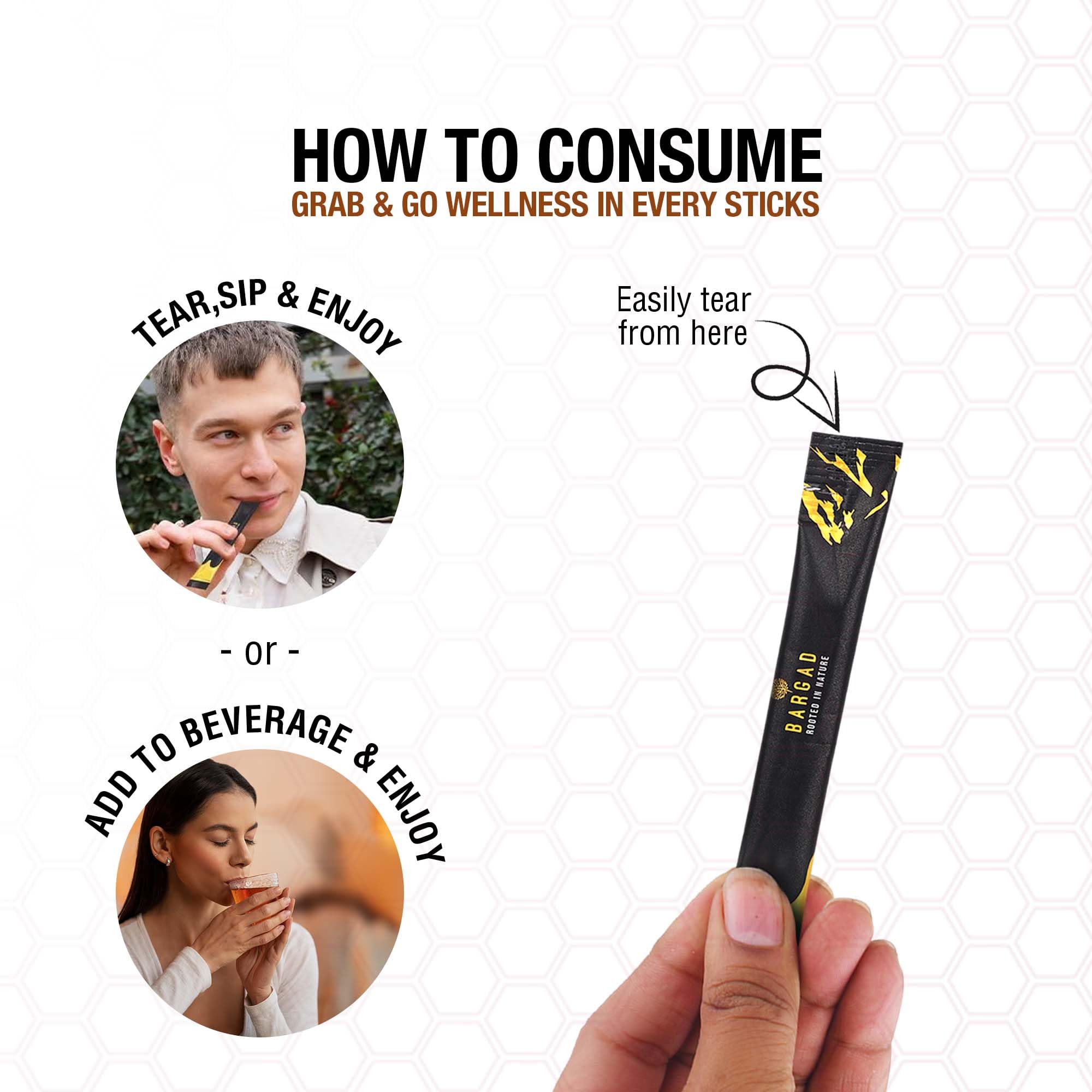 Bargad Shilajit Dark Chocolate Honey Sticks stick close-up
