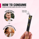 Bargad Shilajit Strawberry Honey Sticks with fresh strawberries