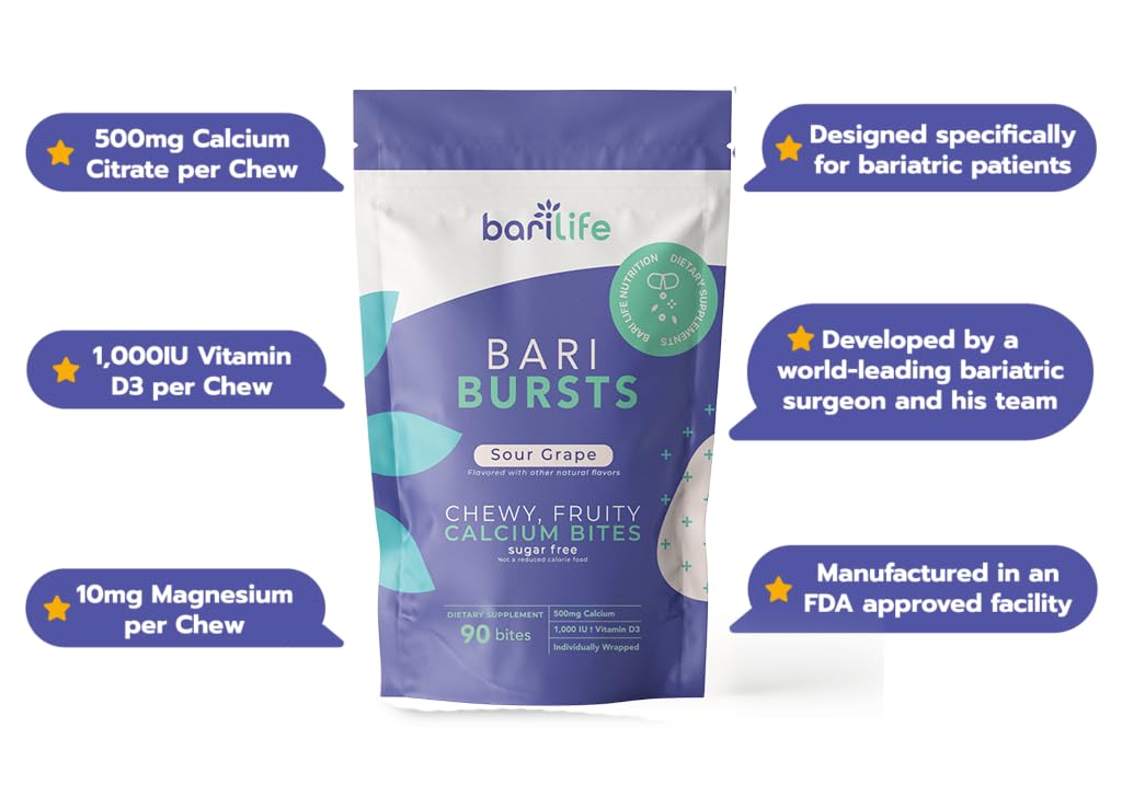 Bari Life Calcium Bites 500mg close-up of bites