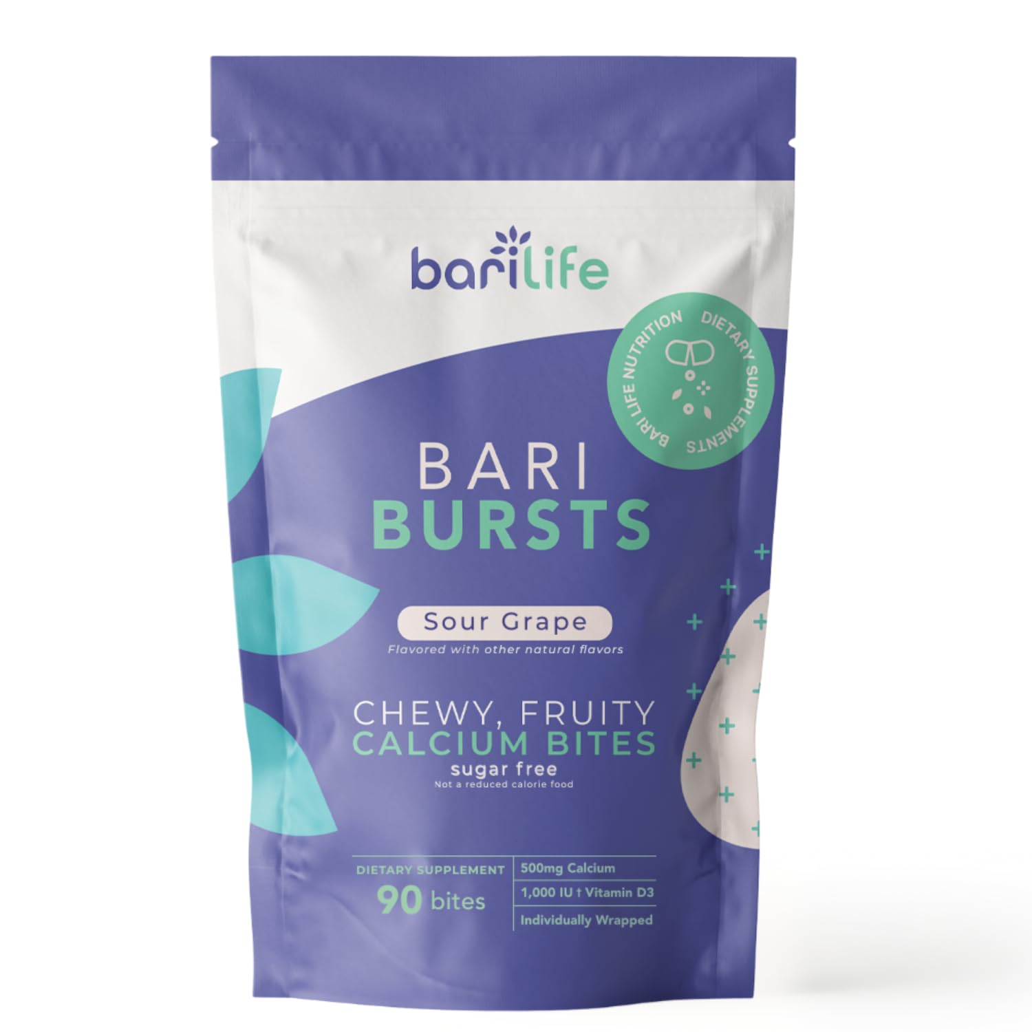 Bari Life Calcium Bites 500mg front view packaging