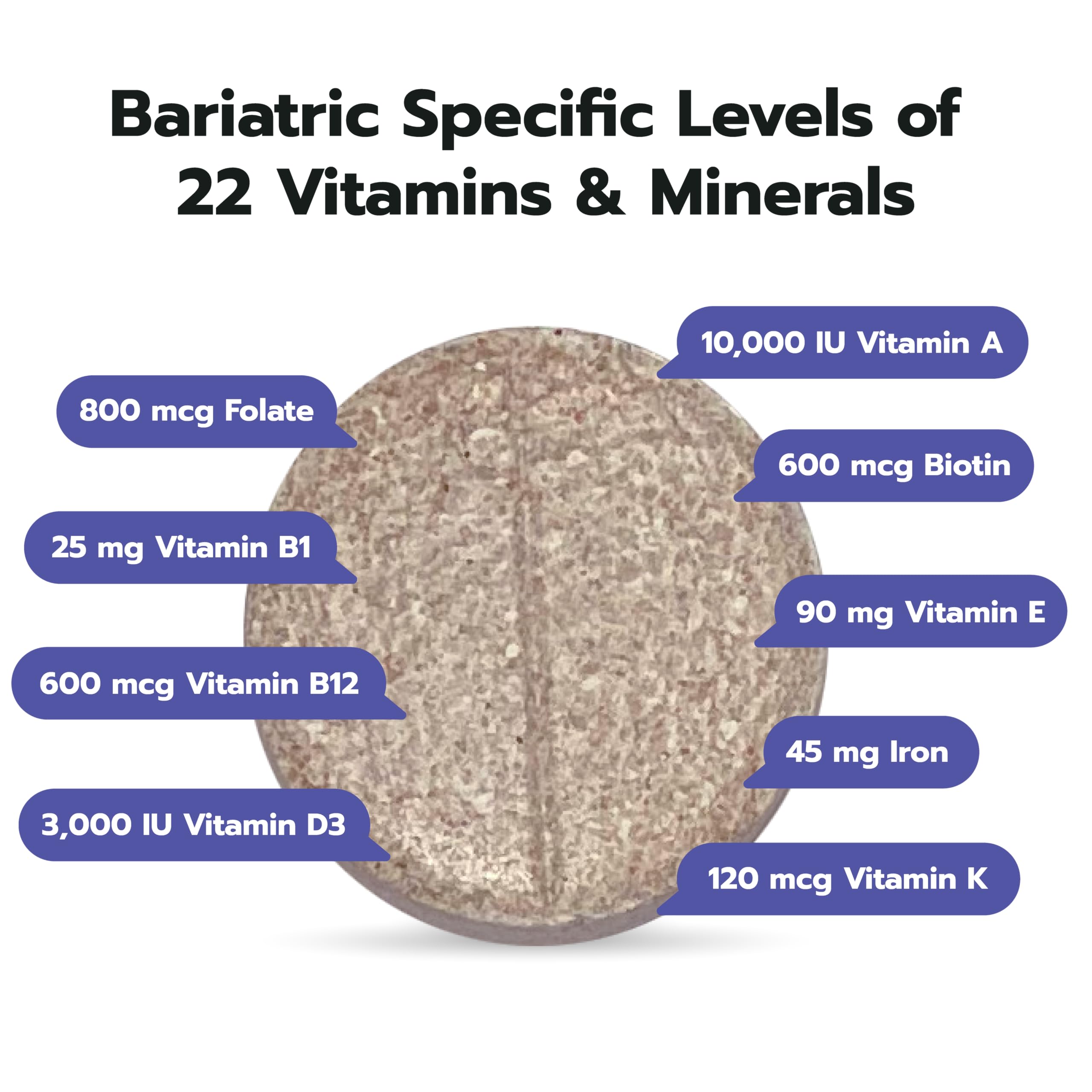 Bari Life Chewable Multivitamin 90ct side view of packaging