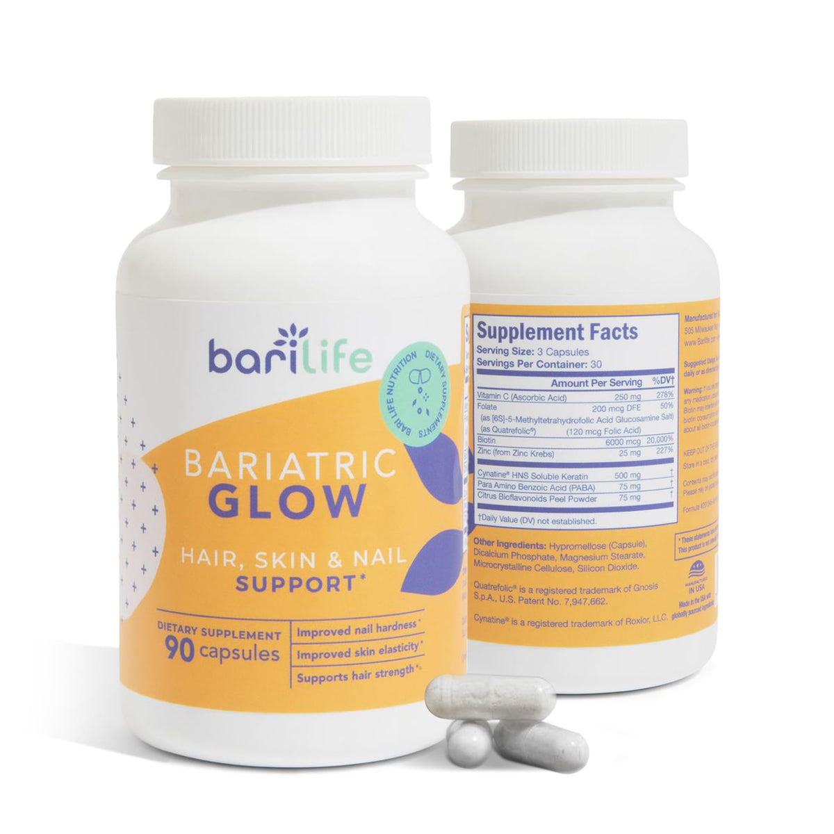 Bari Life Hair Growth Support Capsules front view