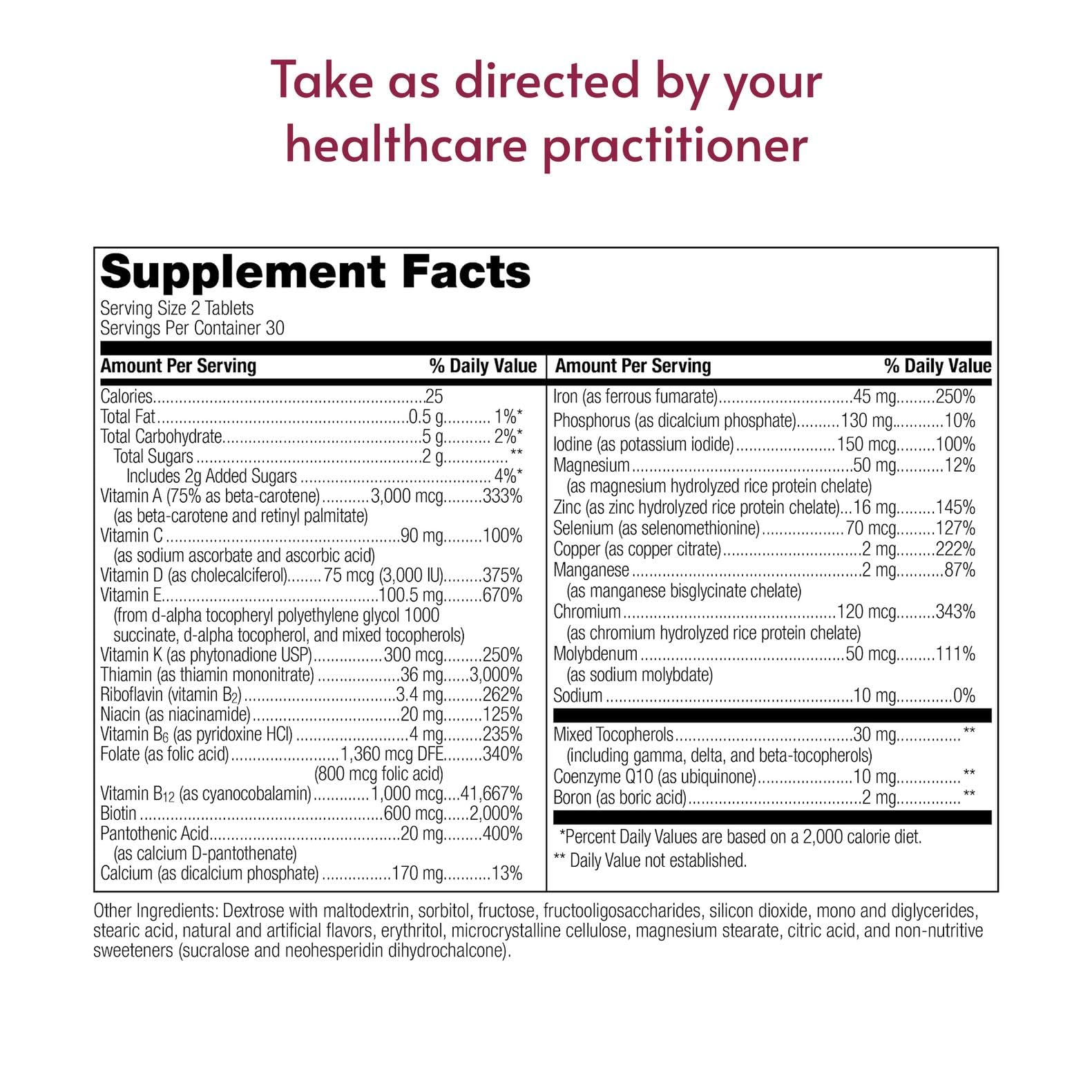 Bariatric Advantage Advanced Chewable Multivitamin tablets in strawberry flavour